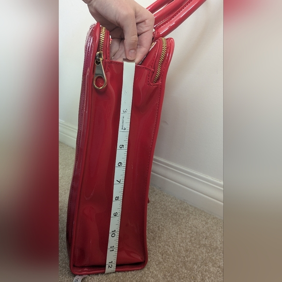 Ted Baker Red Patent Large Bag/Tote - Picture 8 of 11